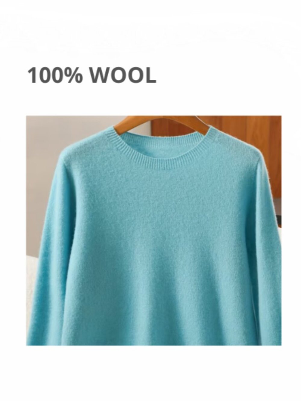 New NwoT Blue 100% Wool Sweater XXLL fits large-XL